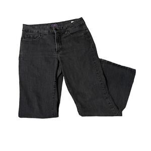 NYDJ-Not Your Daughter's Jeans Faux Leather‎ Pocket Accents Bootcut Black SZ 6P